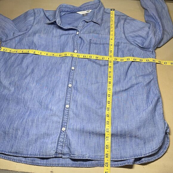 Old Navy Womens The Classic Shirt Size XXL Tencel Lyocell Chambray Button Up - Picture 11 of 11